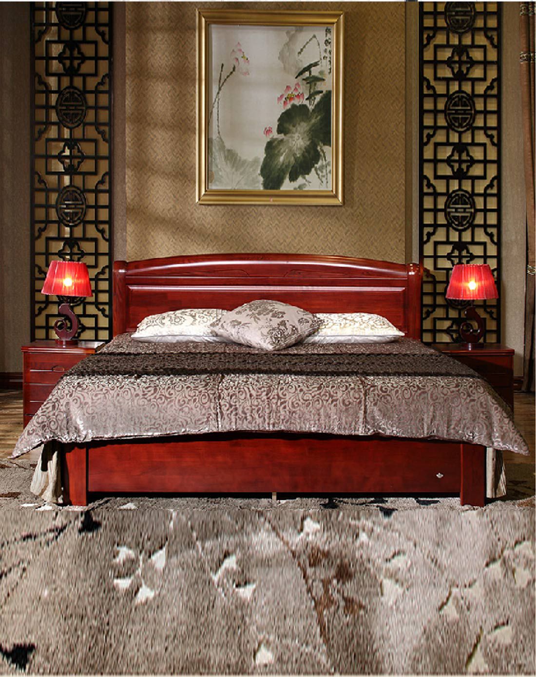 华日家具专场直发货华日家居明月系列水曲柳实木1.