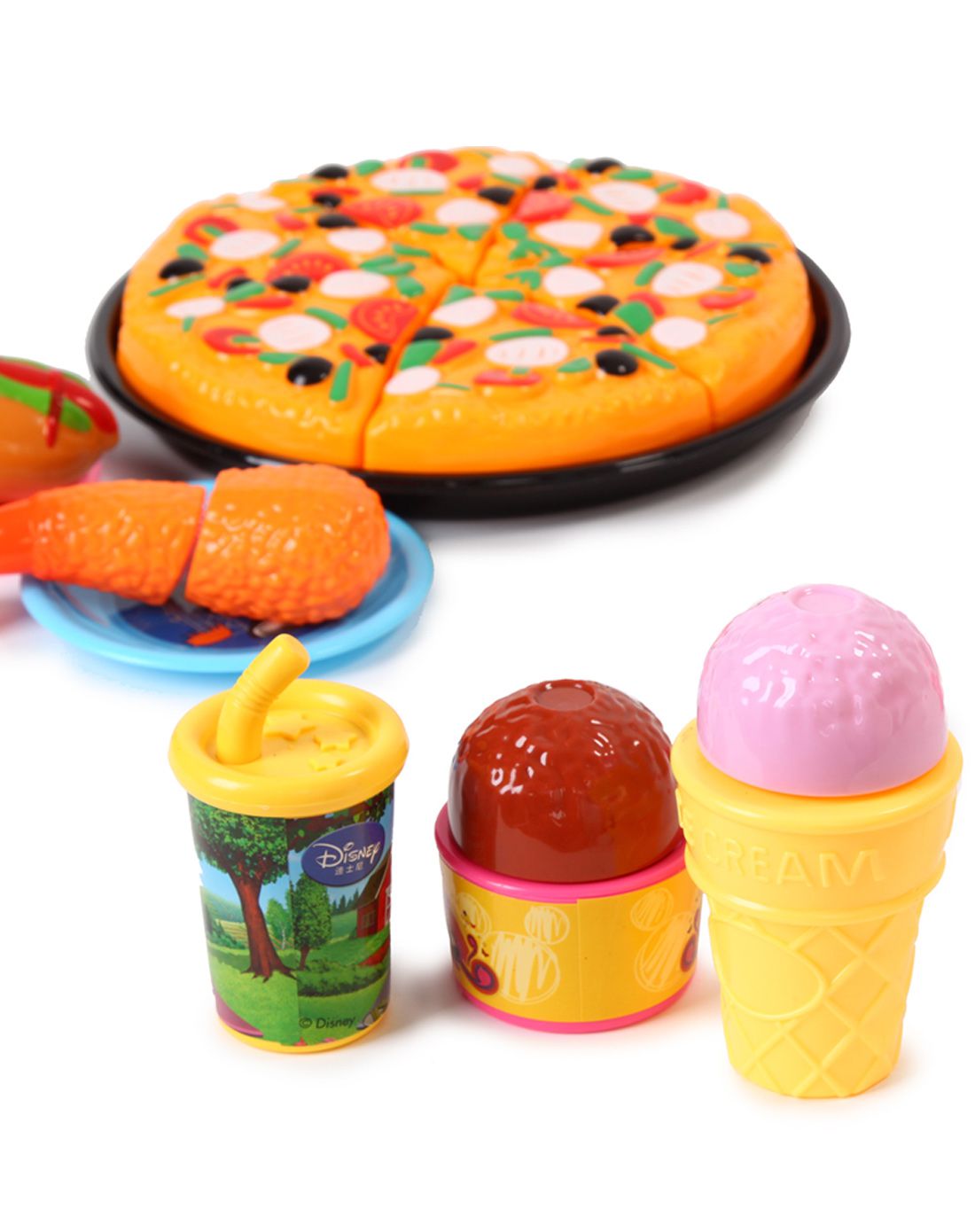 迪士尼米过家家玩具奇披萨盒装