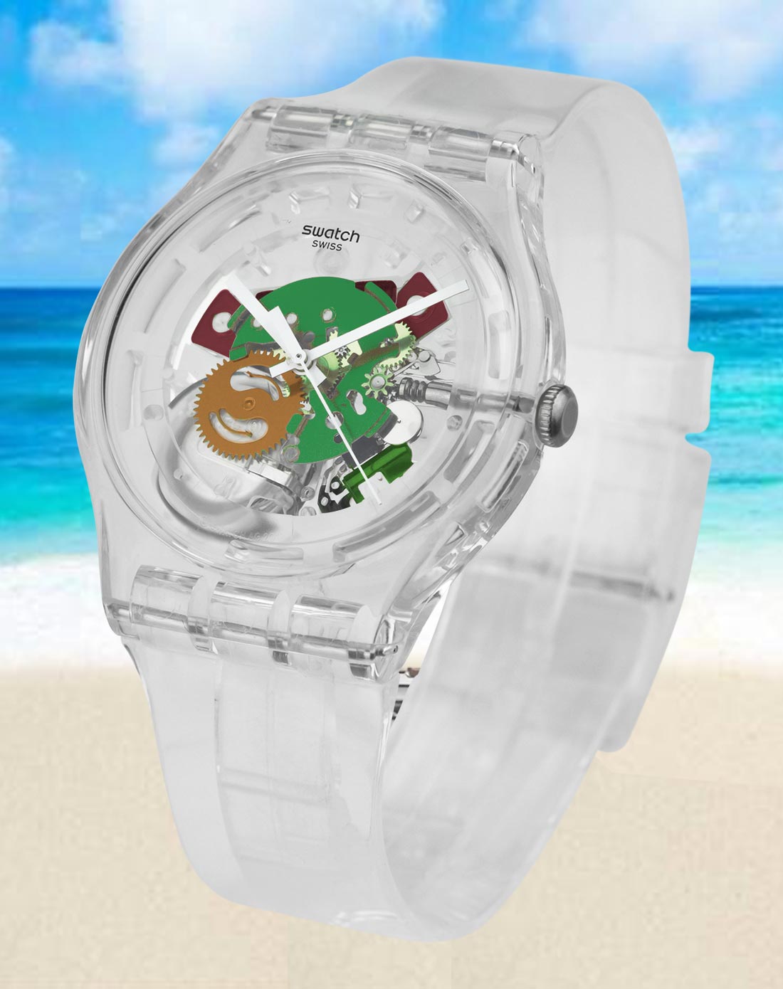 斯沃琪swatch手表专场 透明色原创透视炫彩系列腕表机芯颜色随机