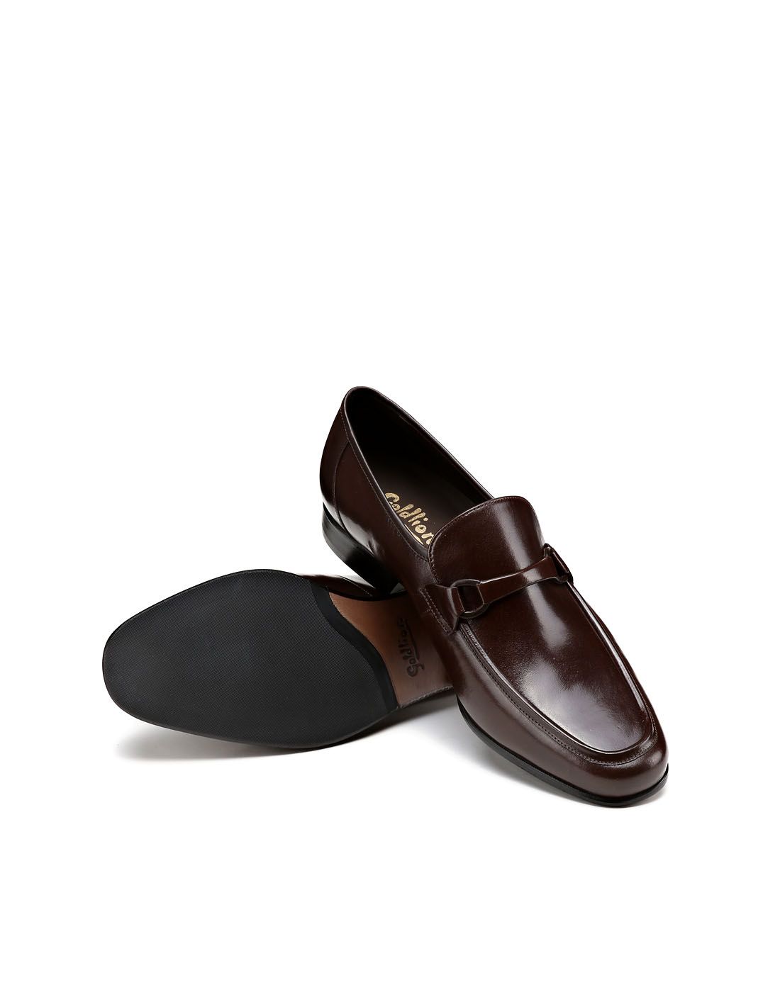 金利来goldlion 深棕色袋鼠皮经典简约商务皮鞋