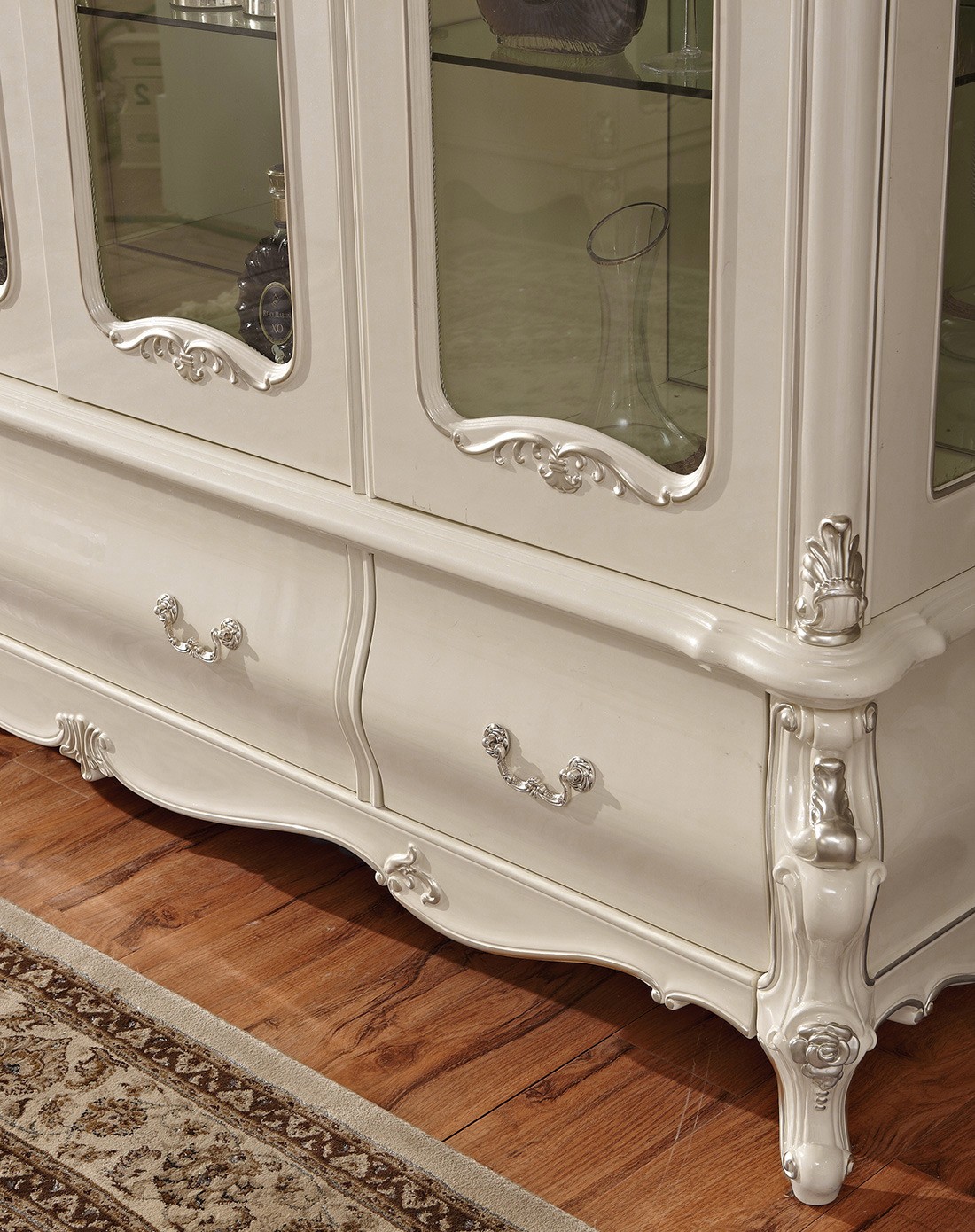 名象家具[法式拉菲]四门多格带抽储物大书柜f308w024_唯品会