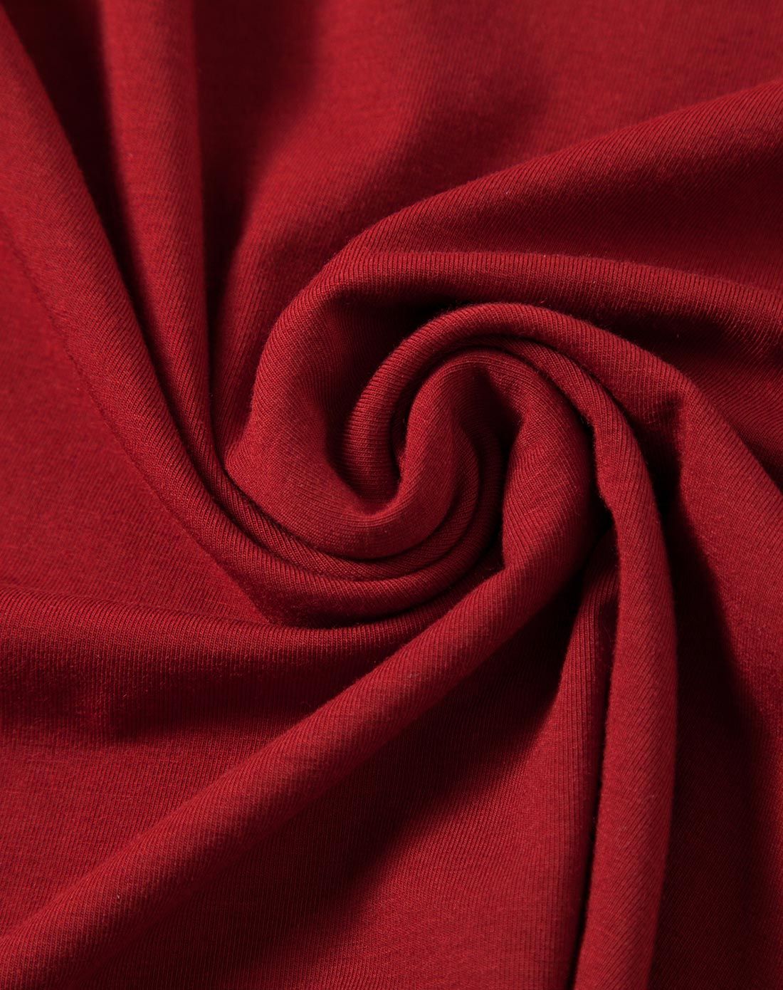 啡红色拼接绣花长袖t恤