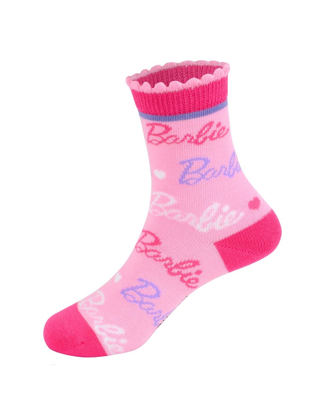 芭比女童混色6双装可爱袜子