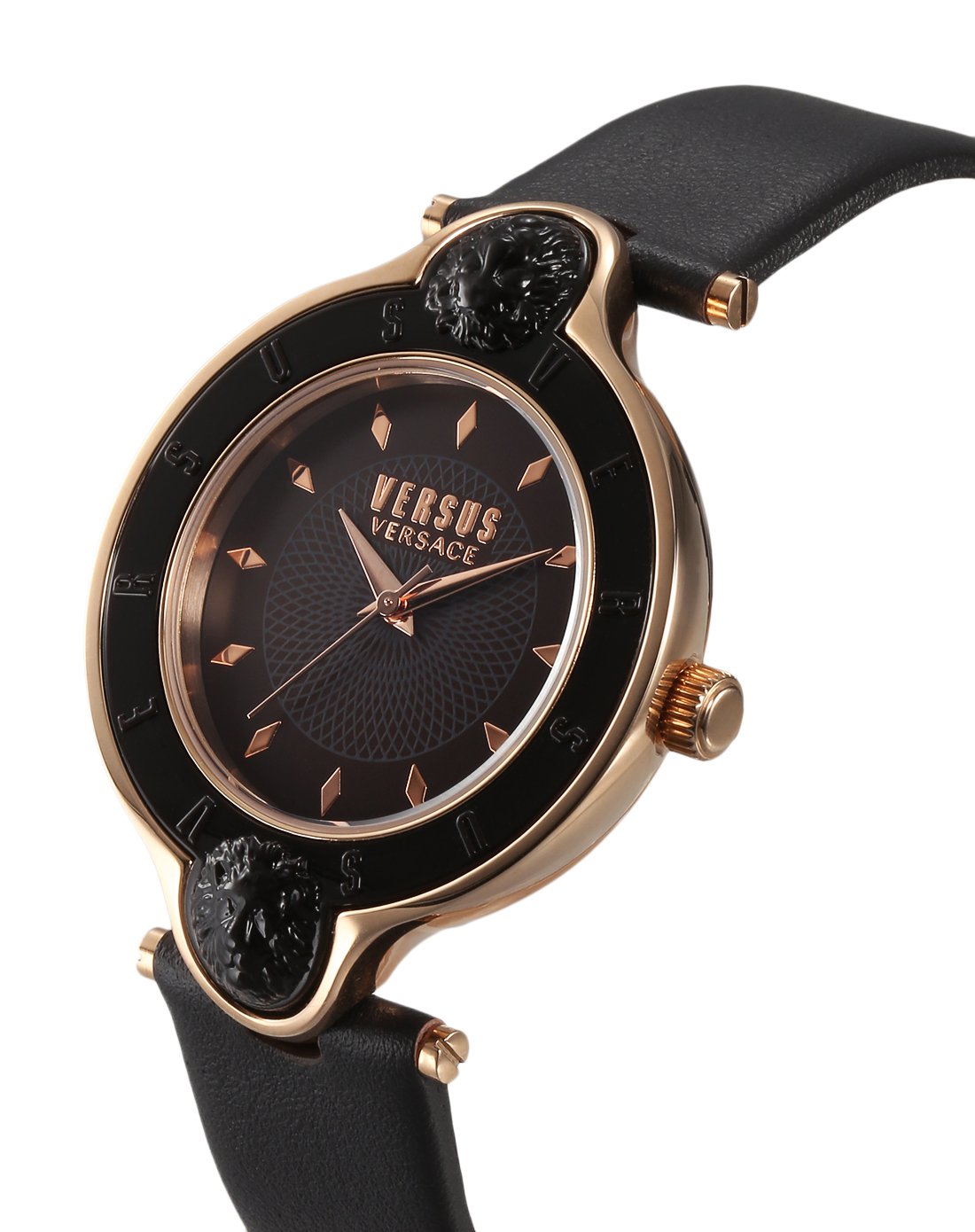 versus 女款38mm小牛皮表带logo浮雕石英腕表