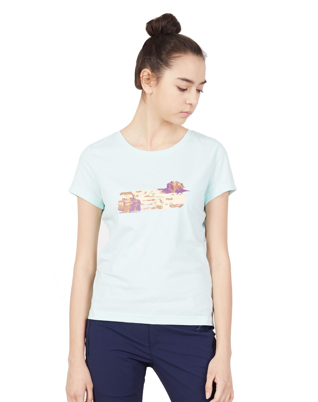 吸湿透气 女款薄荷绿t恤衫