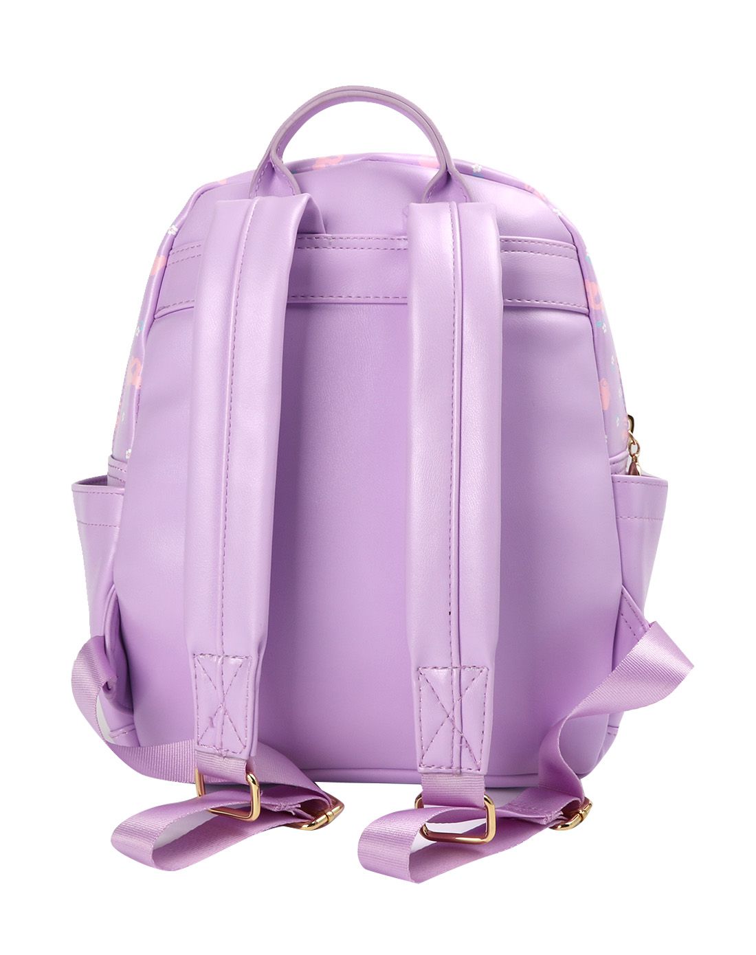 迪士尼disney女童紫色公主圆点背包