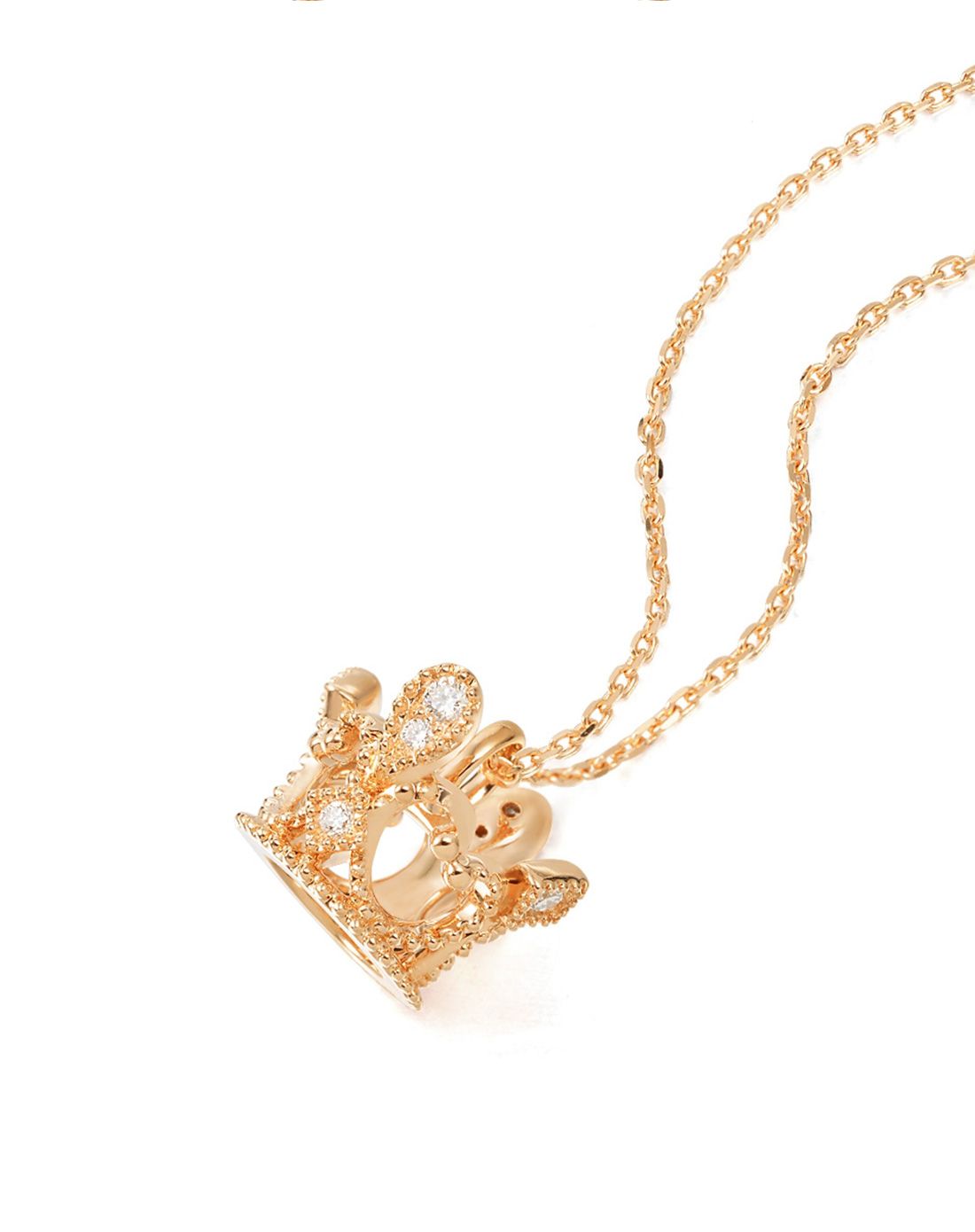 18k红色黄金v&a系列完美桂冠项链