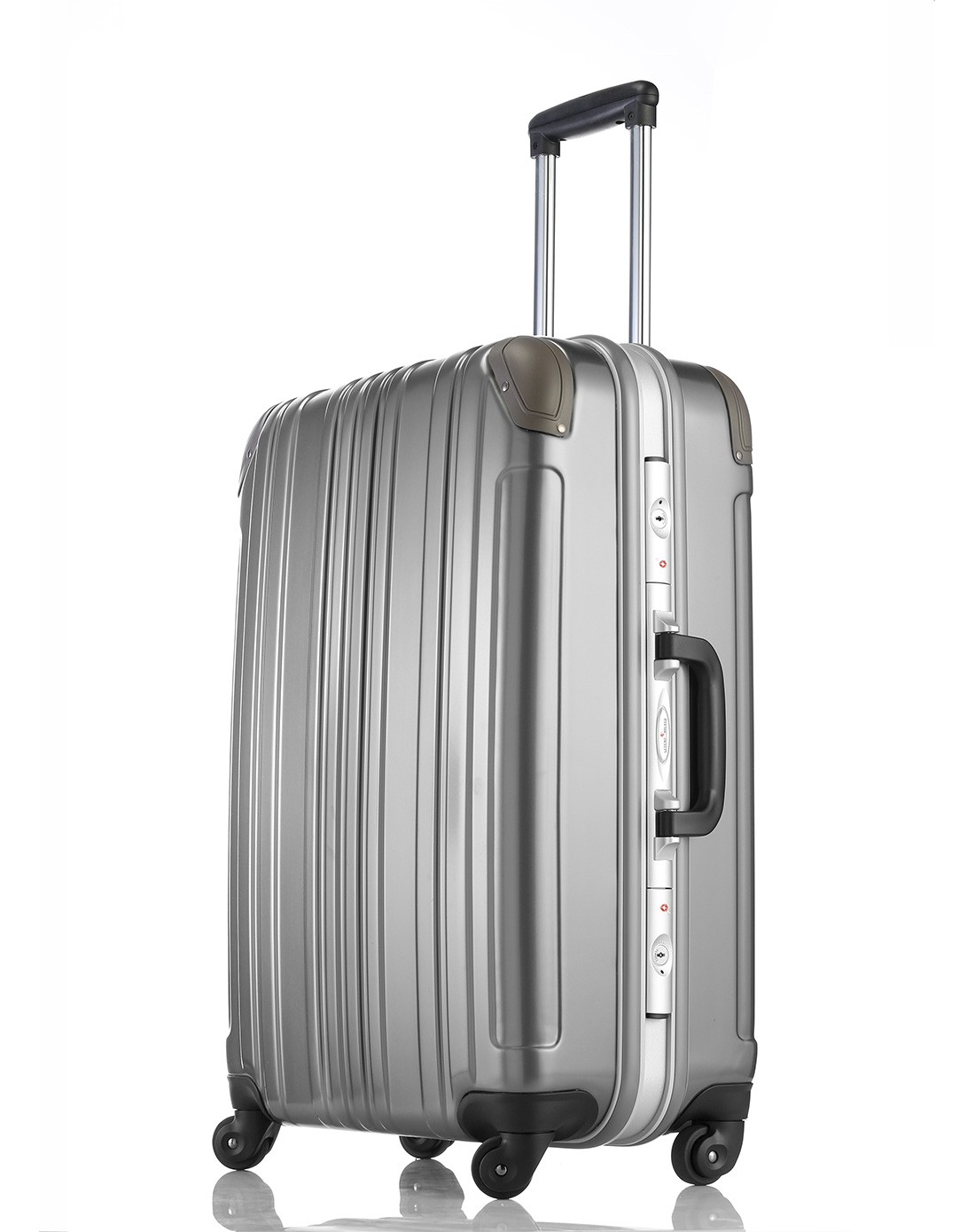 26寸经典商务铝框拉杆箱灰色