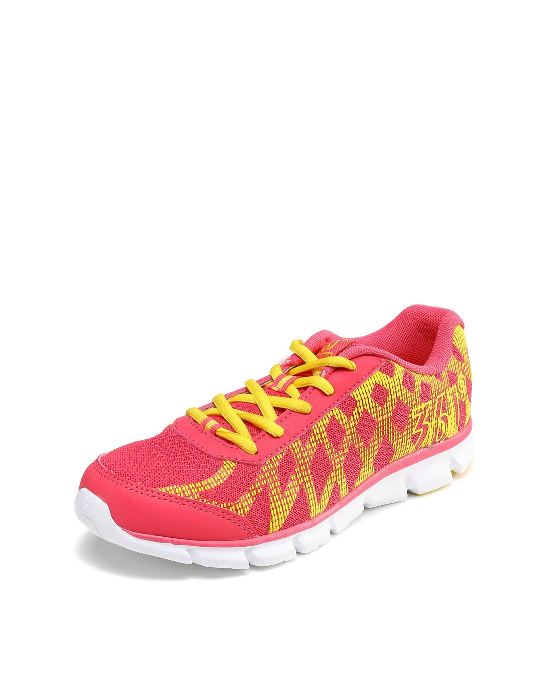 透气活力 女款粉配黄色常规跑鞋