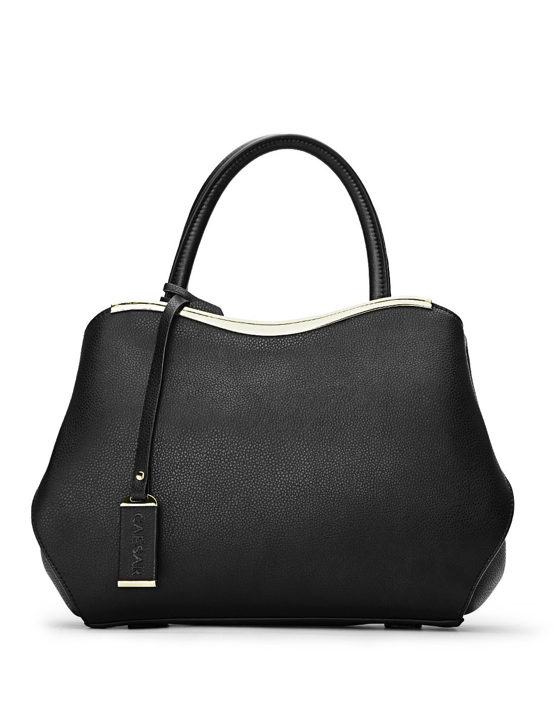 2016年新品女款黑色牛剖层移膜皮革手提包