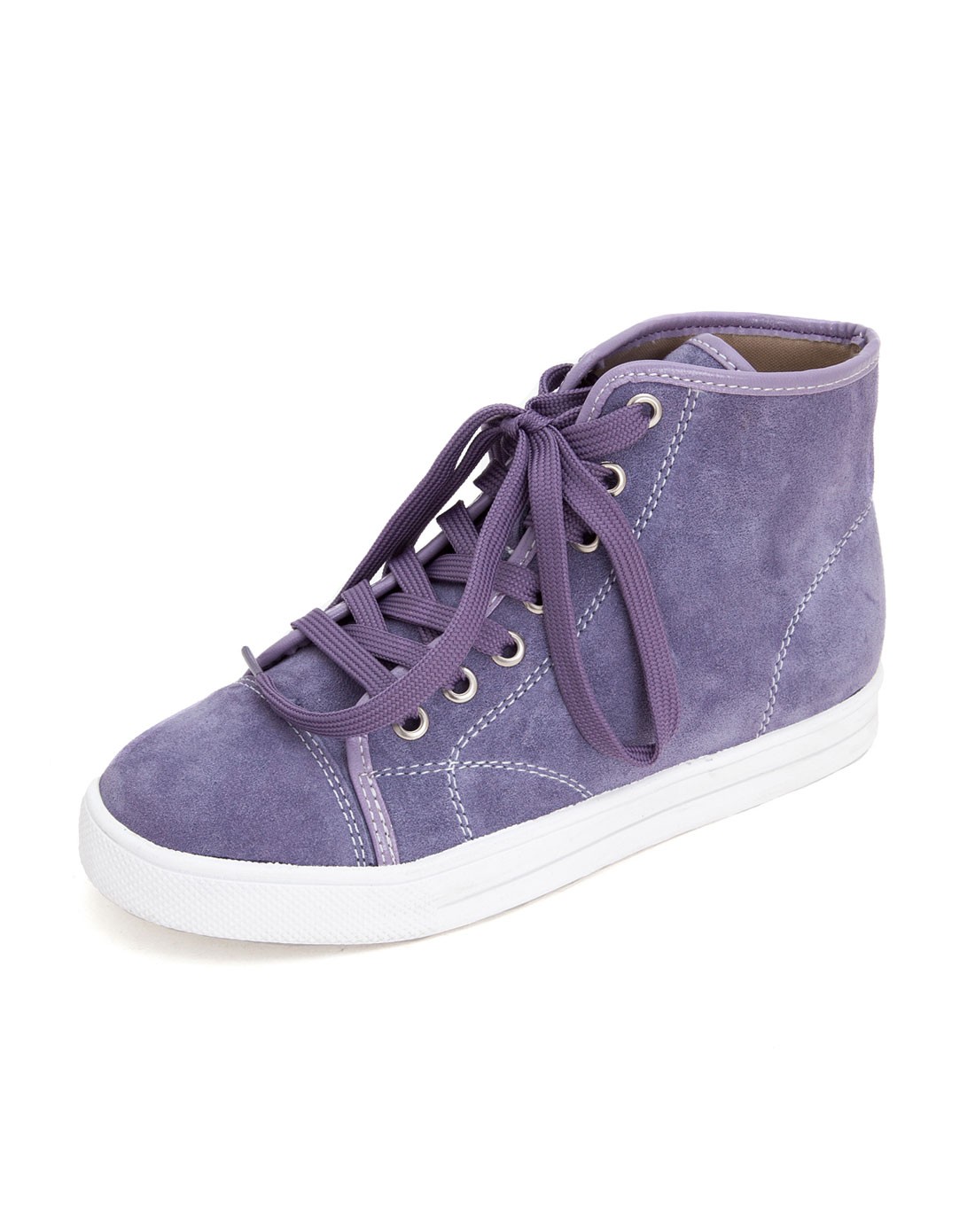 pinkyrose鞋包专场时尚女款梦幻紫磨砂牛绒单鞋31504767_唯品会