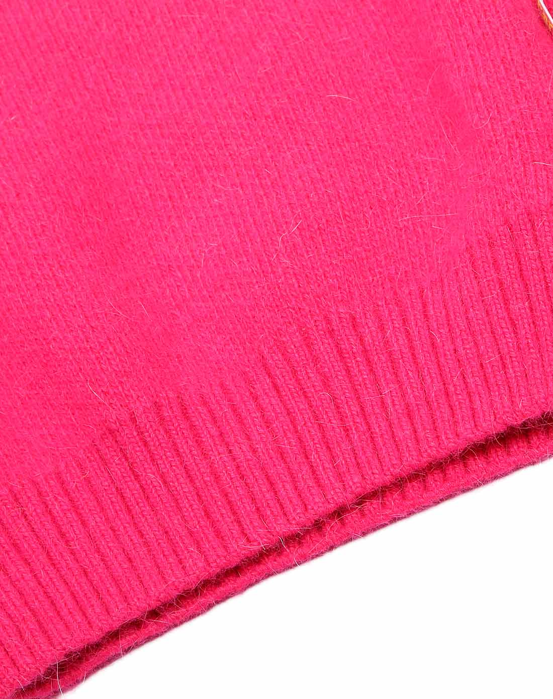 女童玫红色直筒毛衣