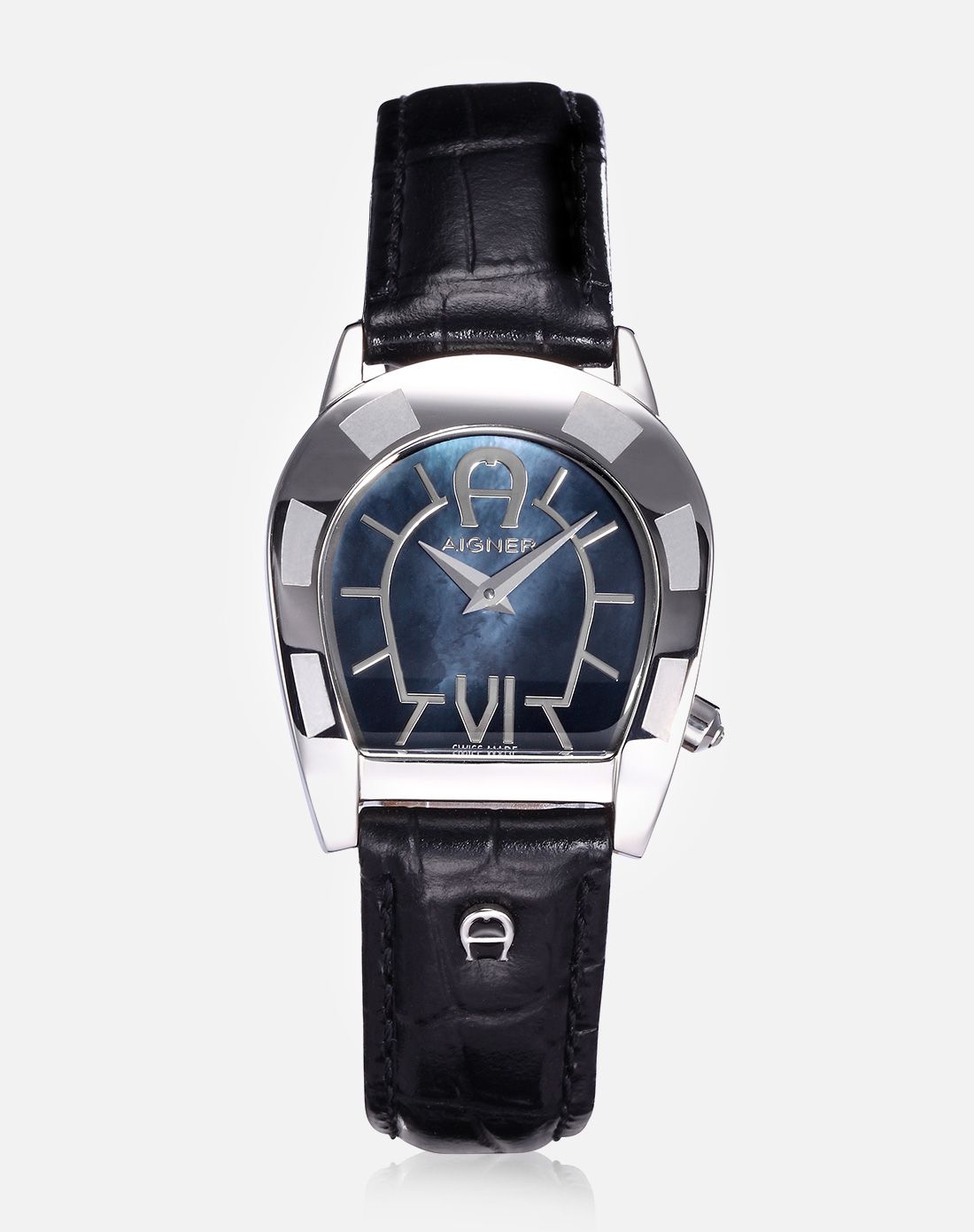 aigner 瑞士原装贝母石英女表赠送黑色牛皮皮带