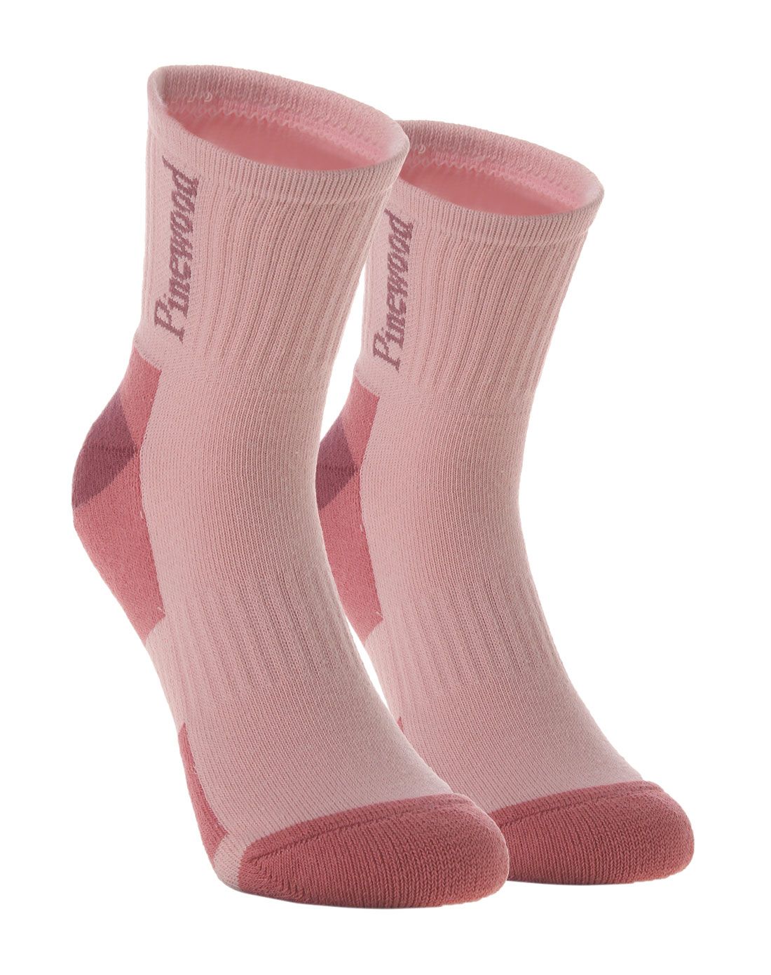 2双装 女款粉红色运动袜 加厚保暖