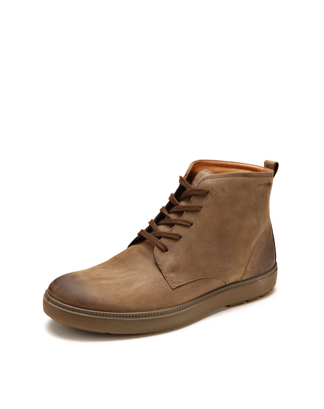 桦木棕色简约时尚系带高帮鞋