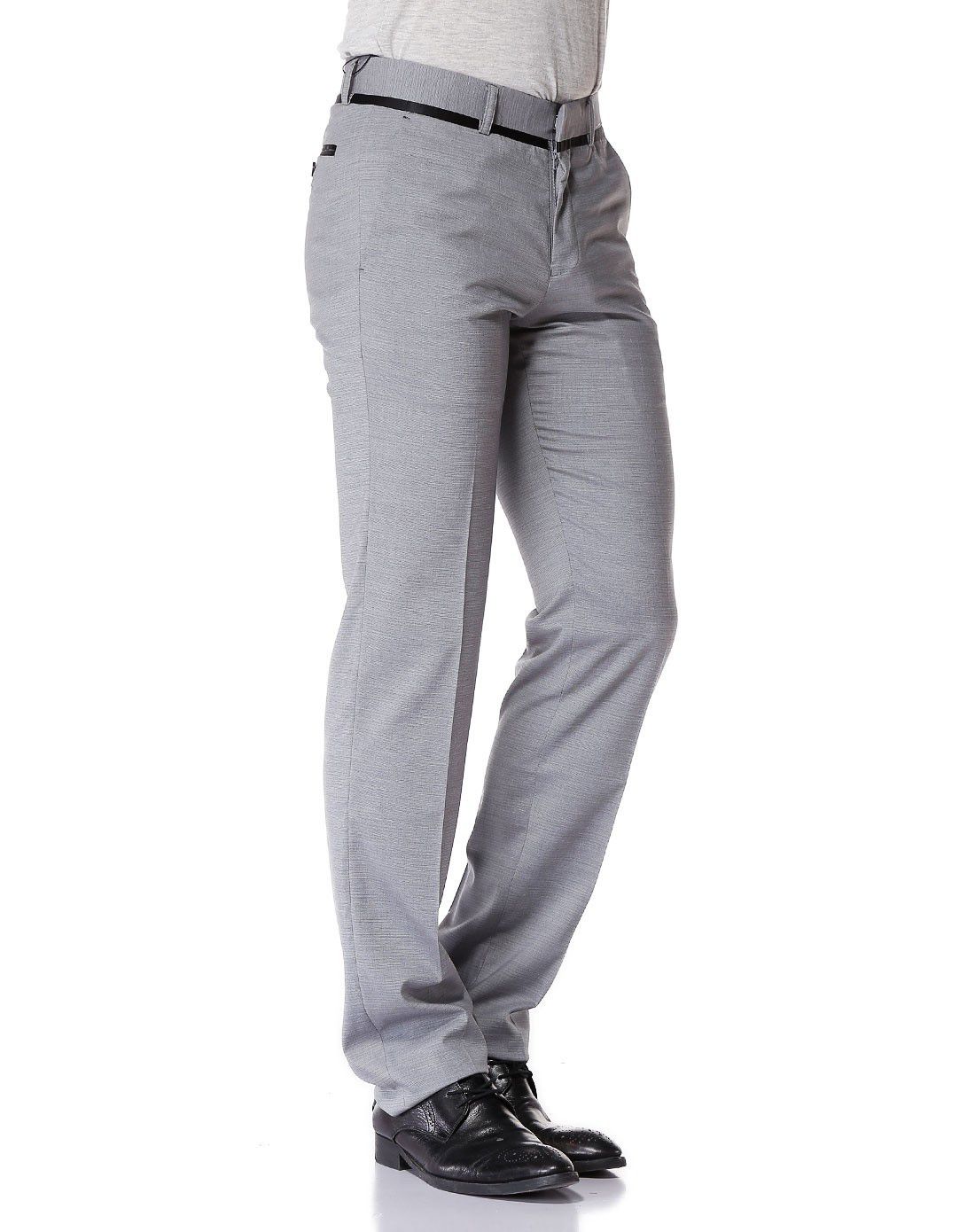 帅气商务舒适银灰色西裤