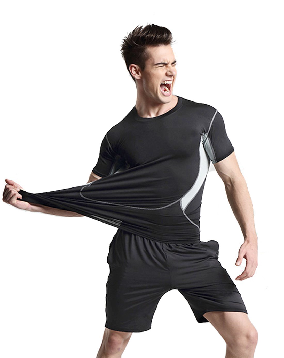 透气吸汗 男士运动瑜伽服 短袖