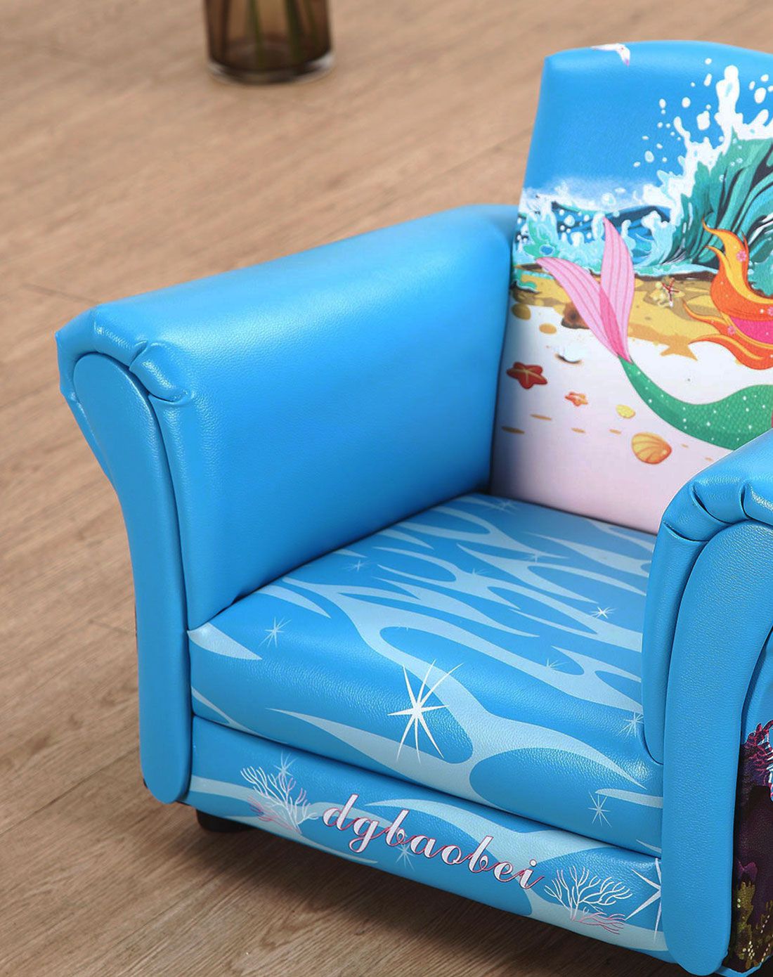 迪士尼海洋美人鱼公主浅蓝色儿童沙发