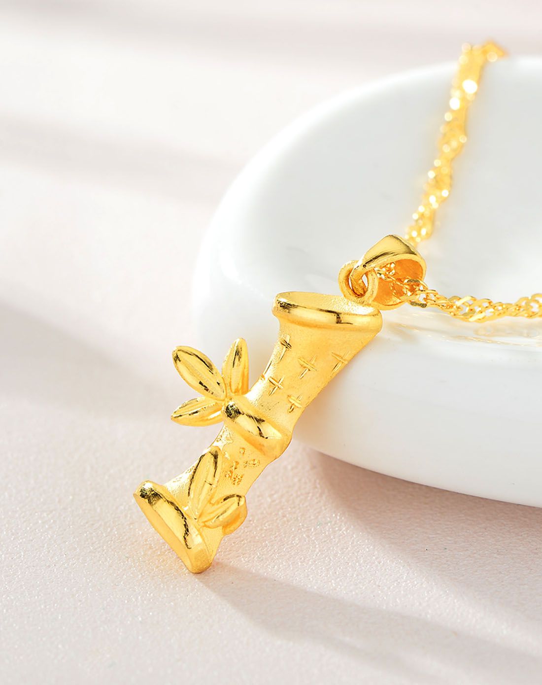 中国黄金 黄金 节节高吊坠(赠红绳)