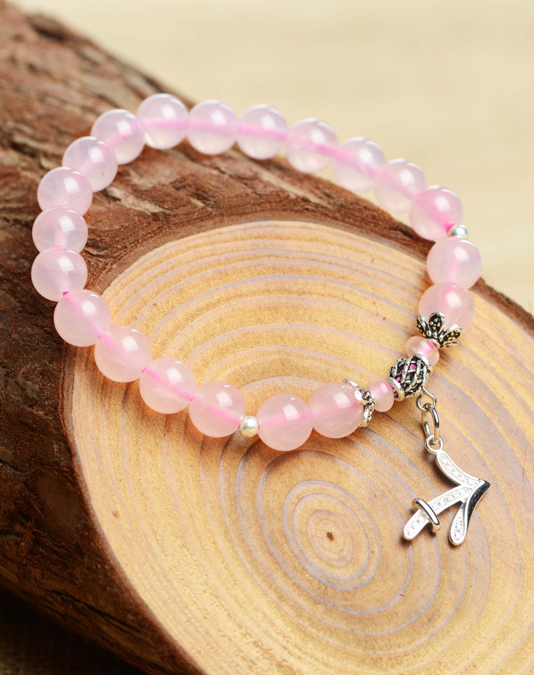 芙蓉石粉晶十二星座手链925银手串射手座10