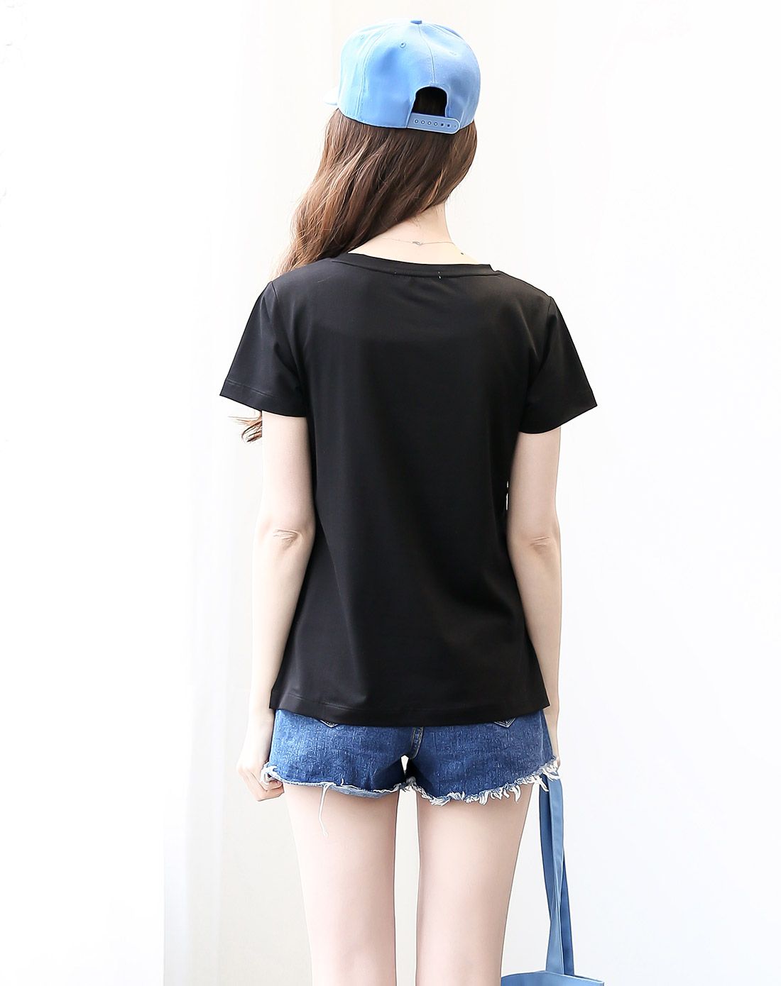 格瑞吉奥congrazio黑色女款时尚短袖t恤7g16101376-038_唯品会