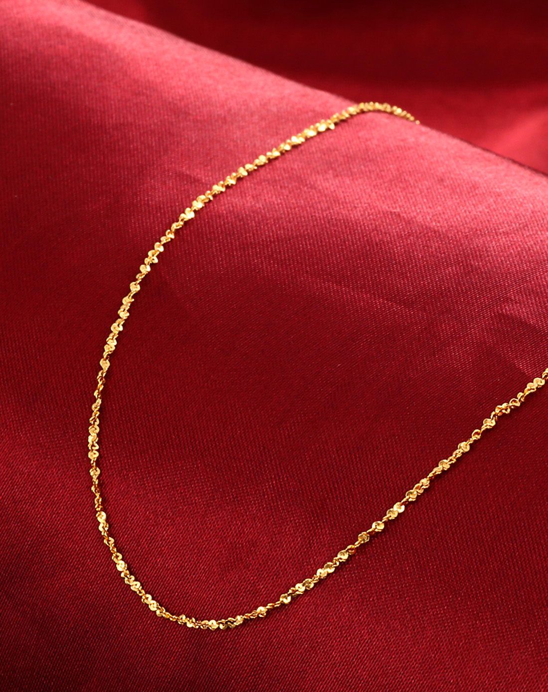 足金黄金项链 满天星 2.85克