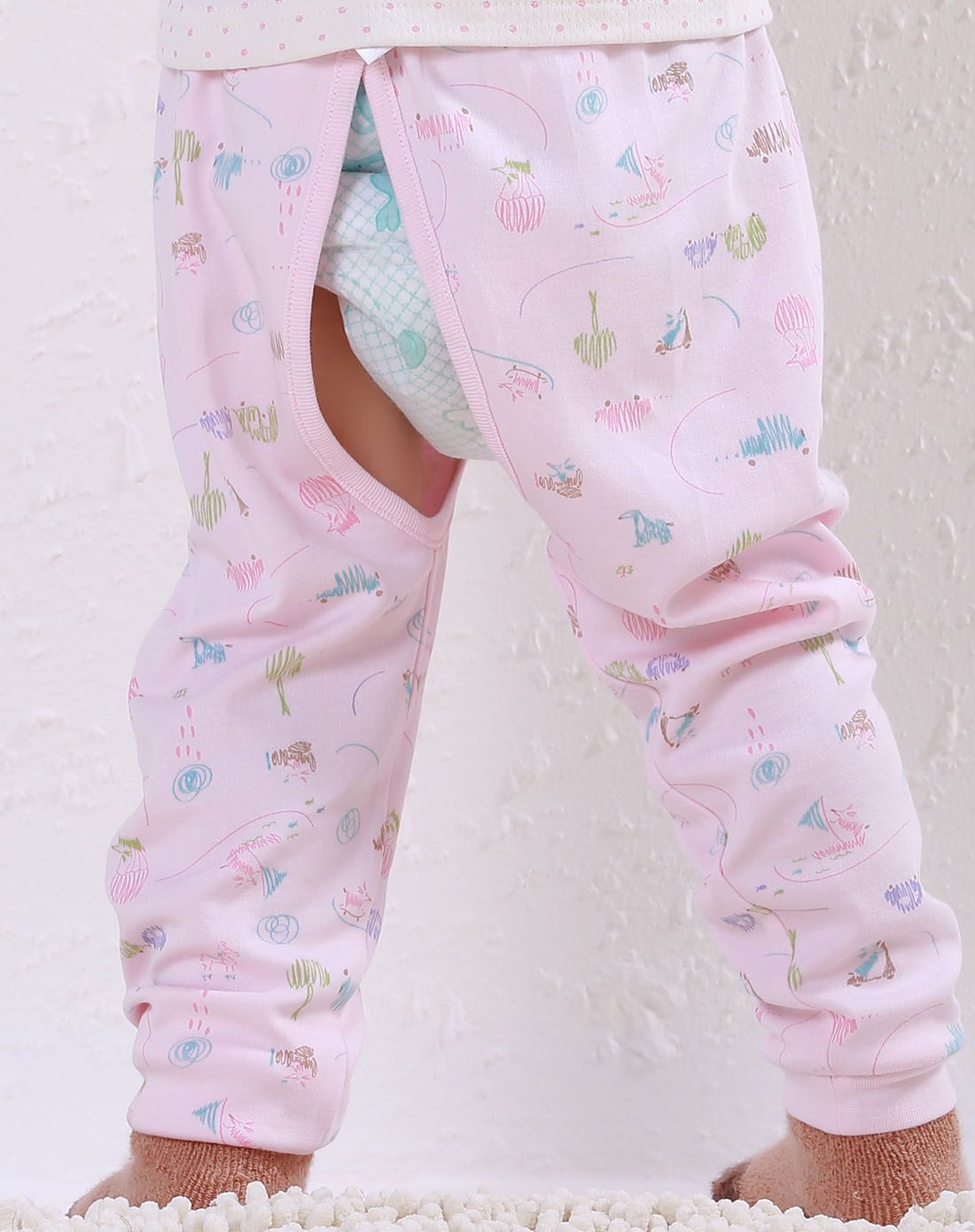 婴童松紧开裆裤