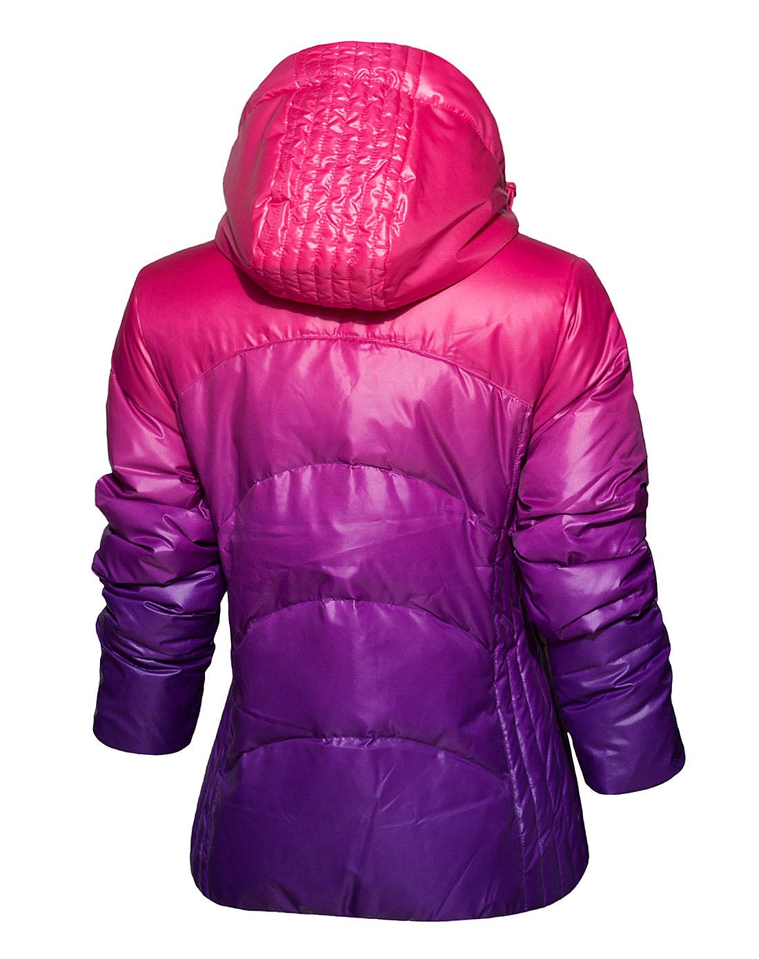 女款甜菜红/黛紫色短羽绒服