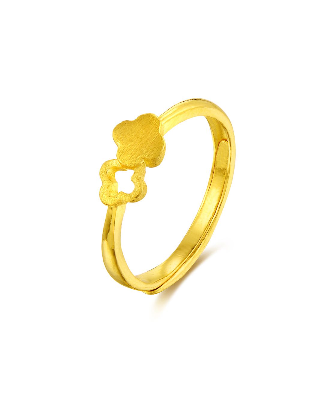 中国黄金珠宝专场中国黄金 足金 四叶双花心形戒指zghjjz1601_唯品会