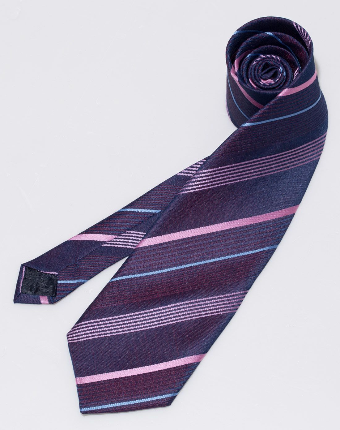 男款紫条南韩丝领带
