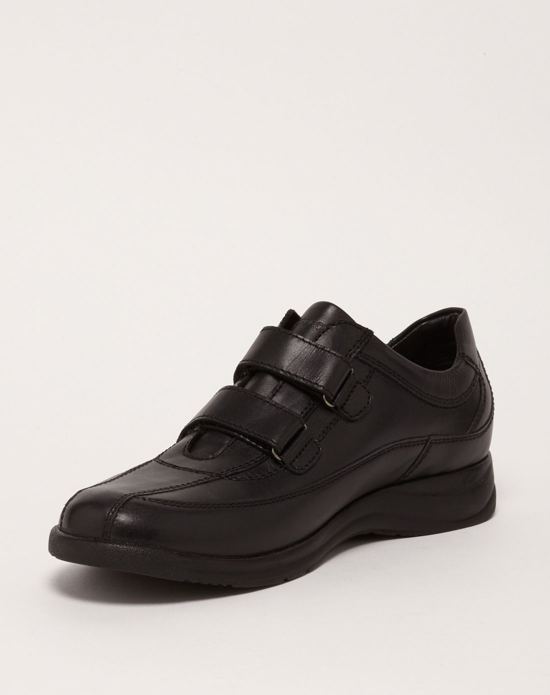 lumberjack男女鞋清仓专场男款黑色牛皮革魔术贴低帮休闲鞋sm03503