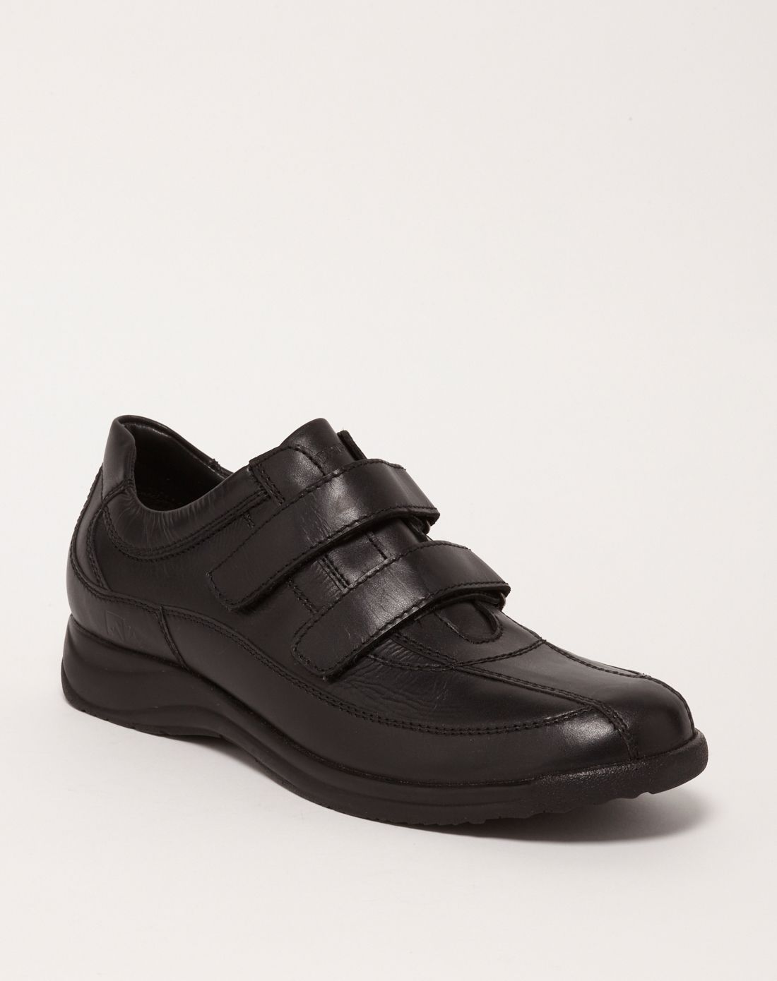 lumberjack男女鞋清仓专场男款黑色牛皮革魔术贴低帮休闲鞋sm03503