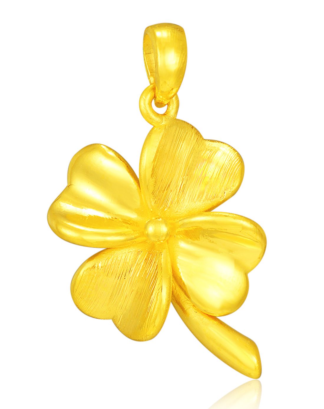 中国黄金 3d硬足金 四叶草之恋吊坠(赠红绳)不含链 约2.14克 定价