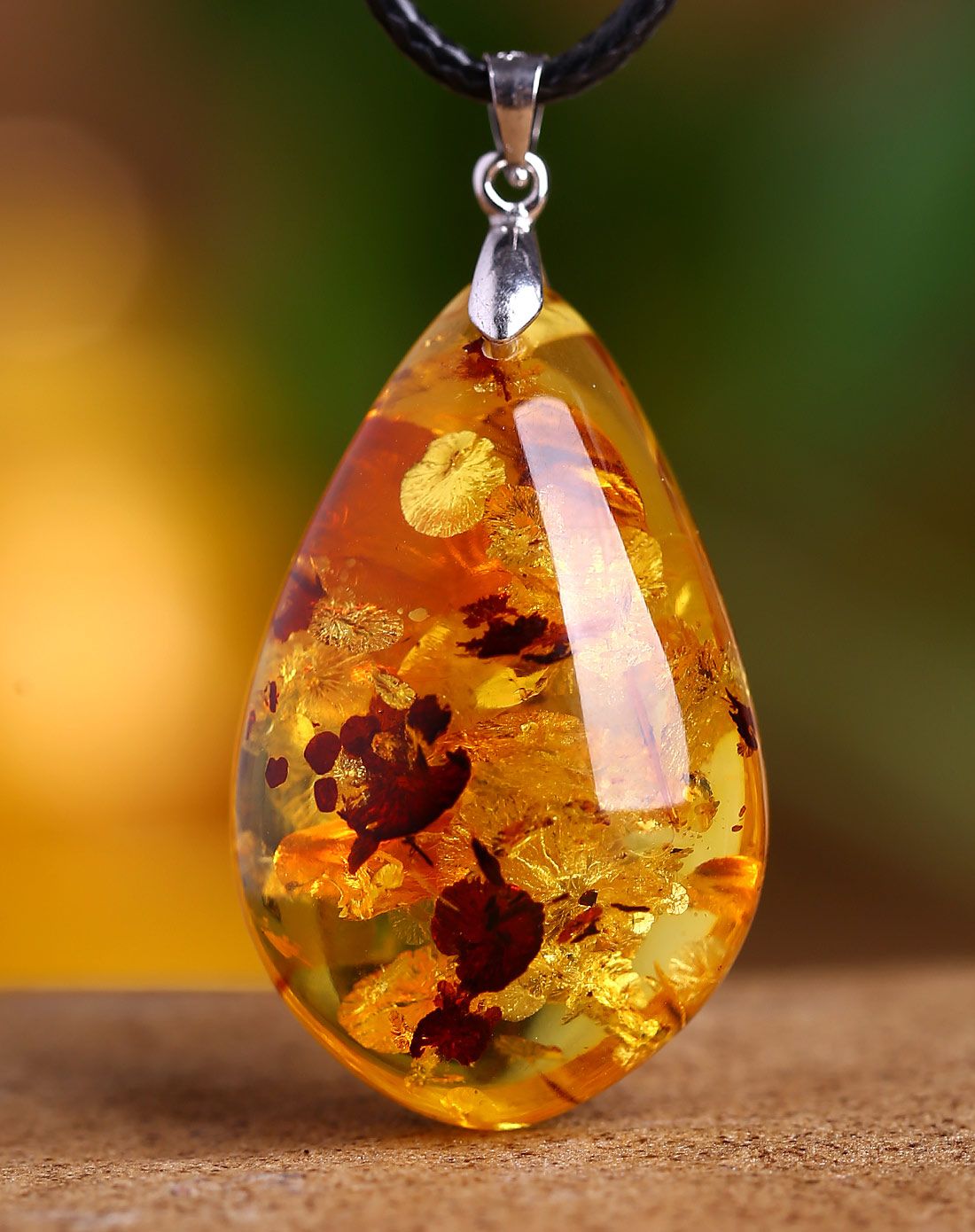 昊天琥珀花团锦簇天然花珀吊坠约附证书h1511i0042_唯品会