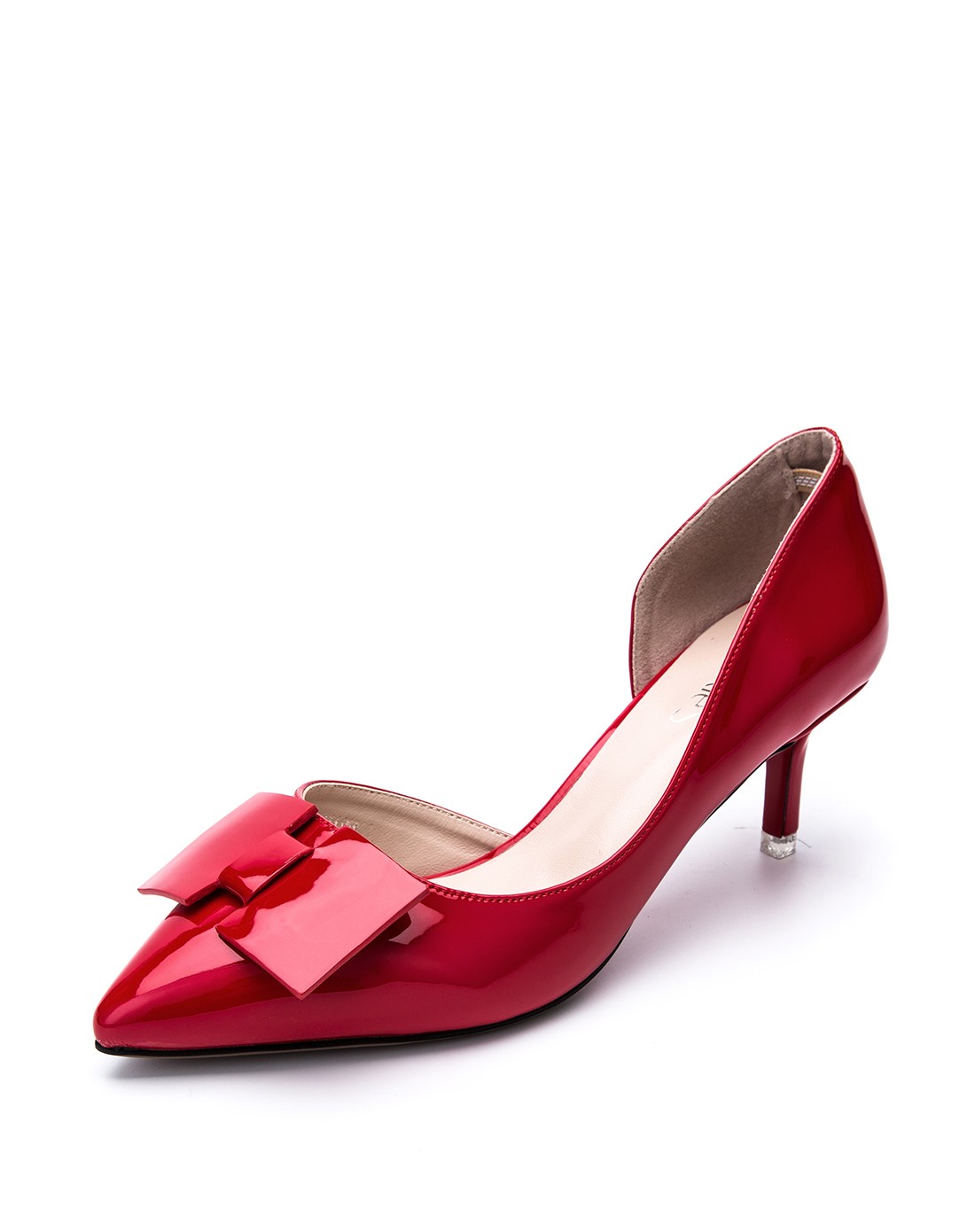 美丽佳人女鞋专场 美丽佳人夏季新款尖头细跟侧空鞋优雅时尚女鞋