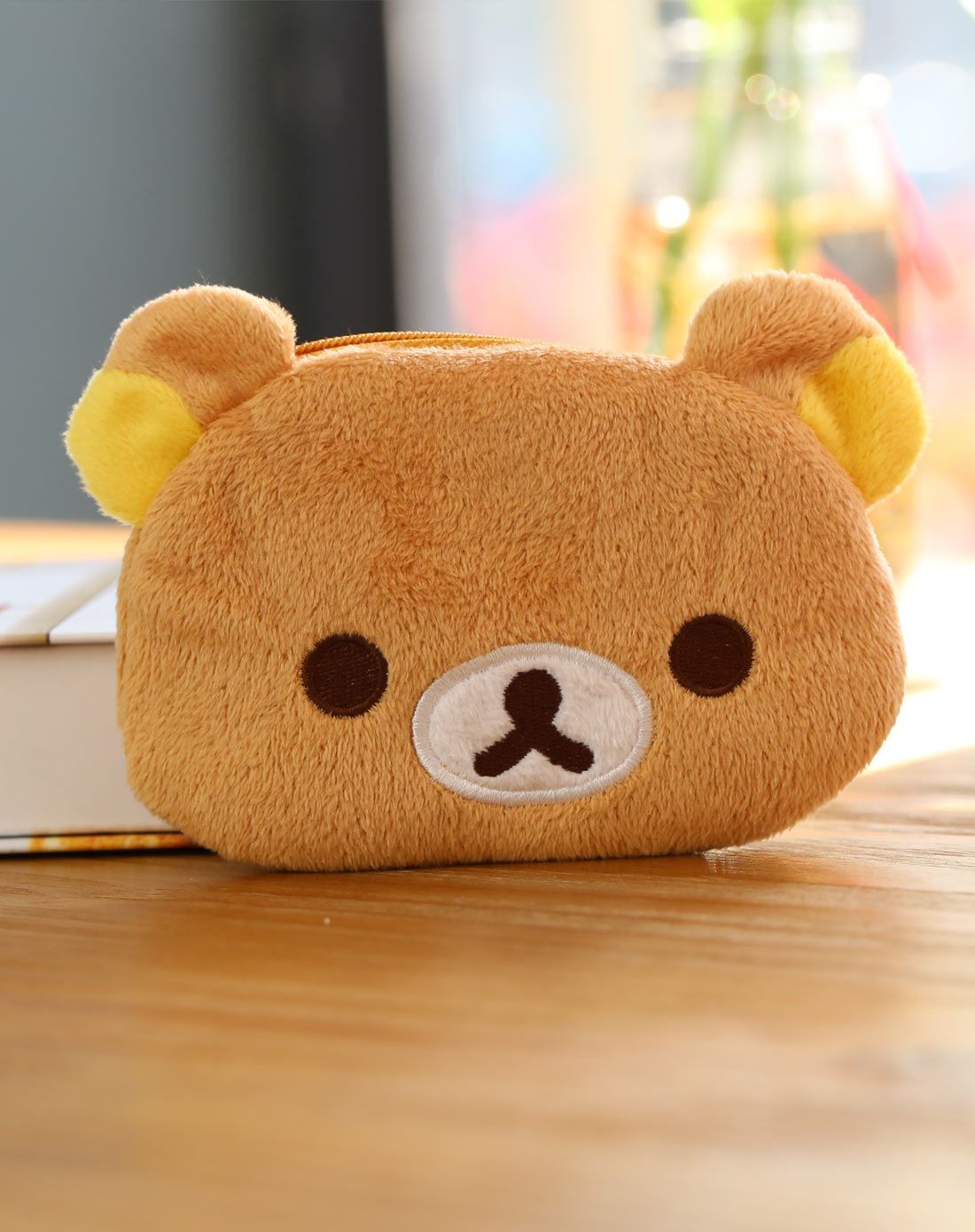 轻松小熊 rilakkuma毛绒公仔-卡片包(棕色)