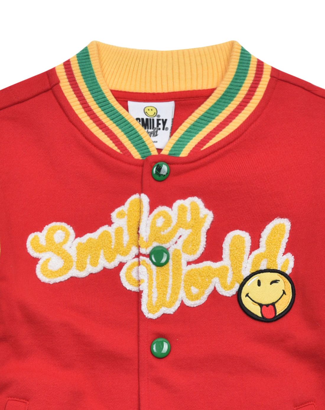 smileyworld男女男童深红针织长袖棒球外套2qw40702160_唯品会