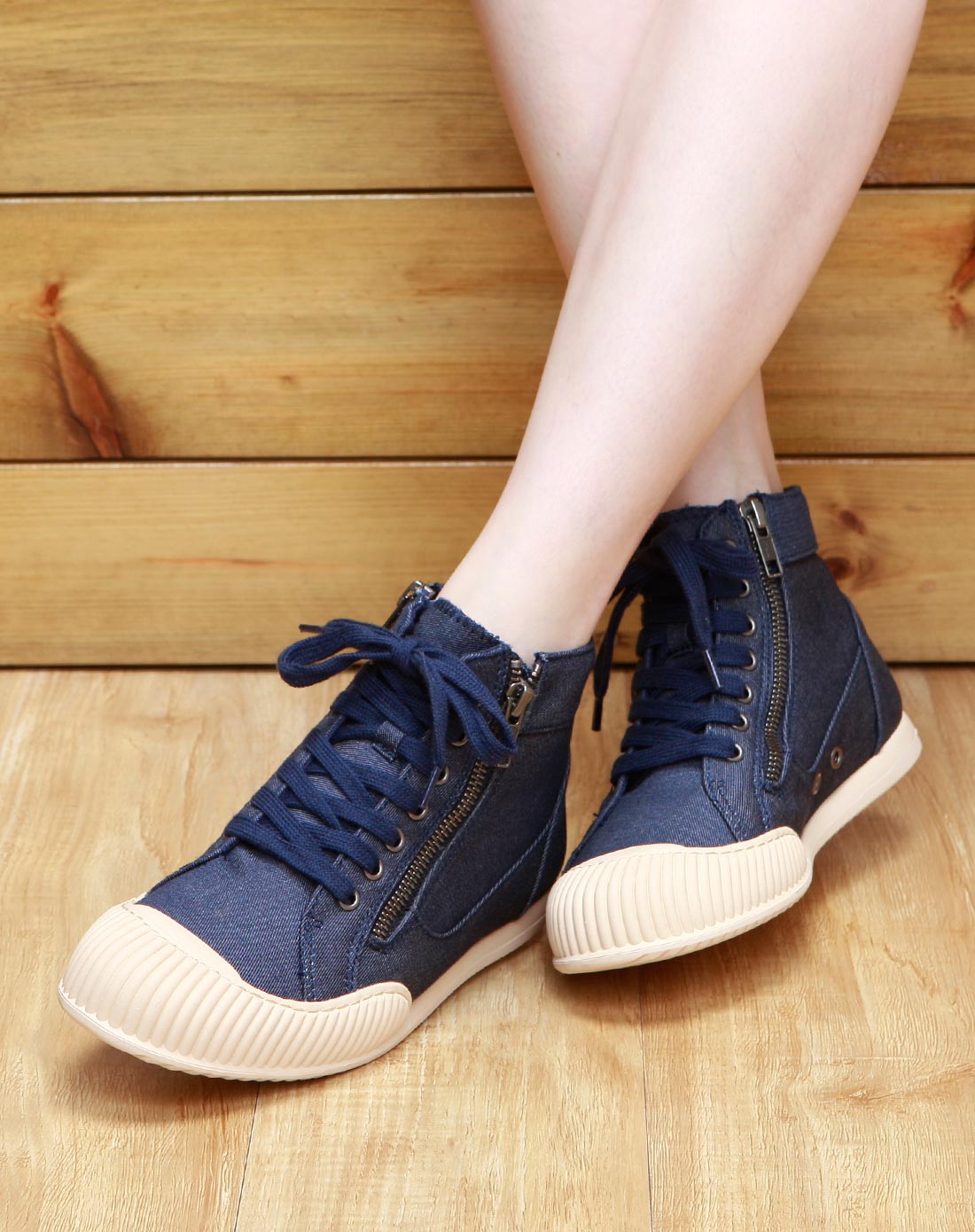 快乐玛丽女鞋高帮拉链贝壳鞋