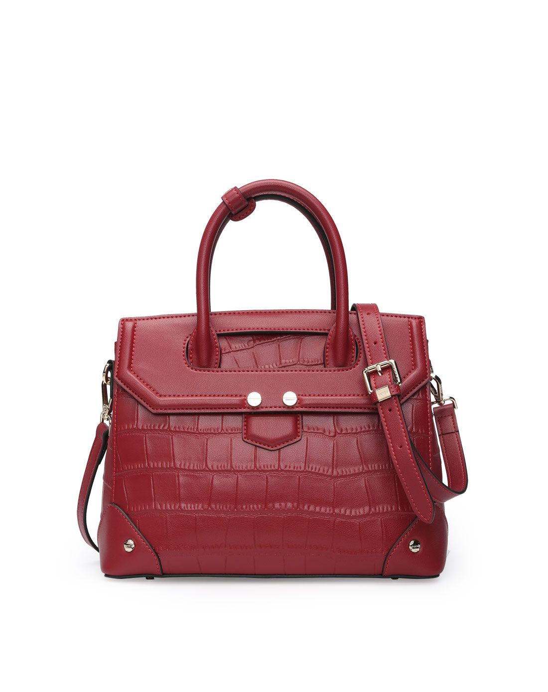 16年新款 英伦风酒红色手提单肩包大款