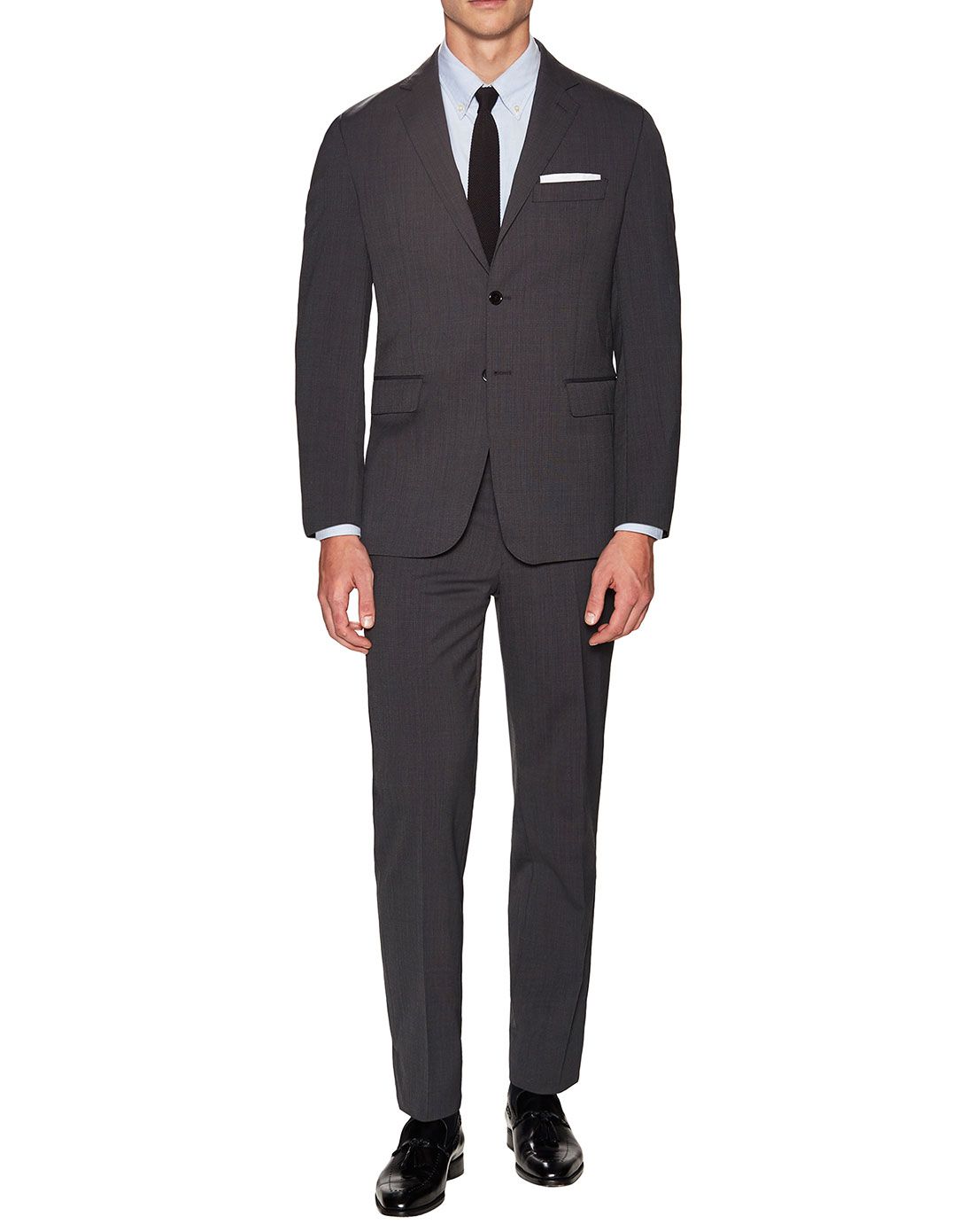 yves saint laurent ysl 圣罗兰 深灰色绅士斯文长袖西装套装