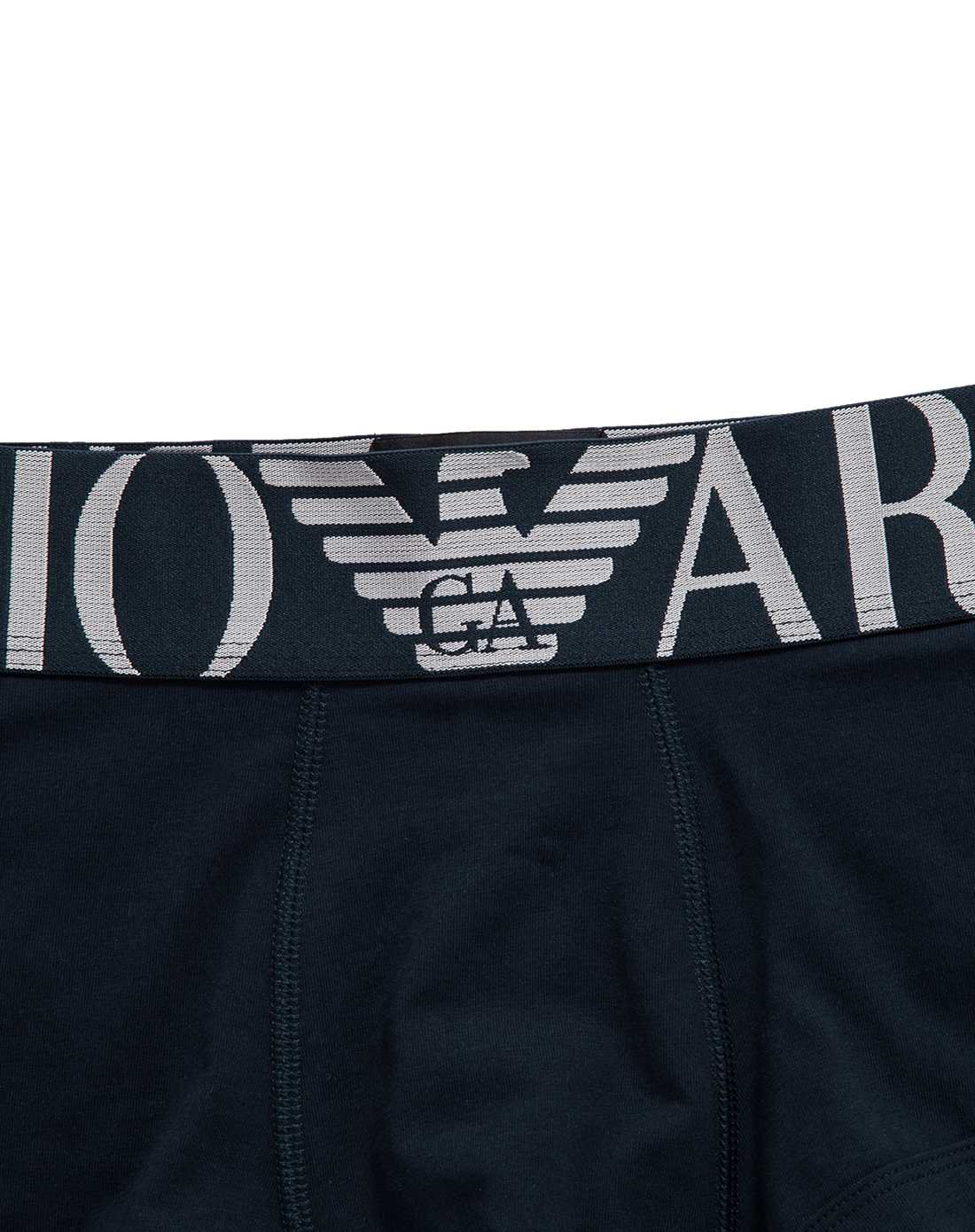 emporio armani 男款黑色纯色平角修身内裤