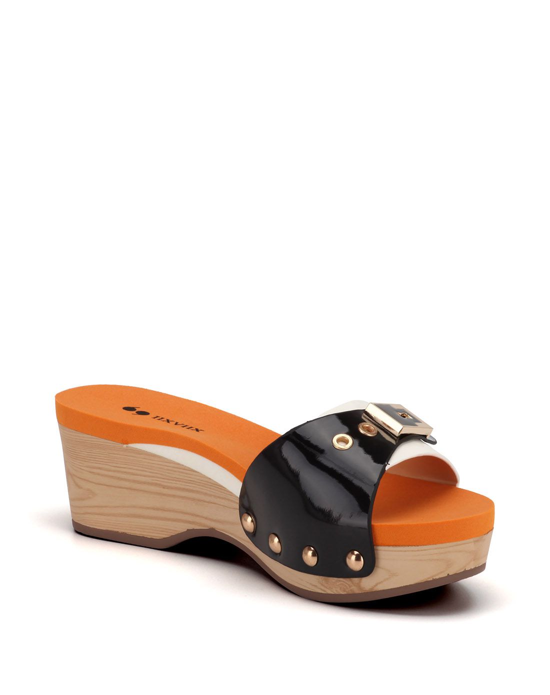 白色pu人造革休闲凉鞋