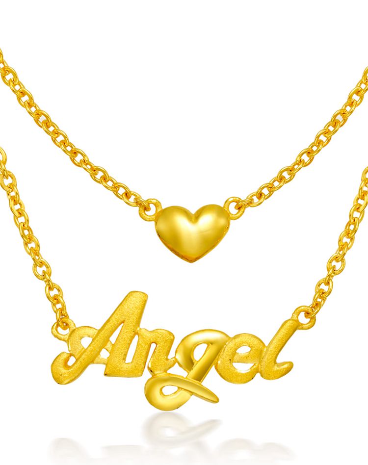 曼卡龙mclon珠宝专场曼卡龙 足金【天使之心】套装链约9.