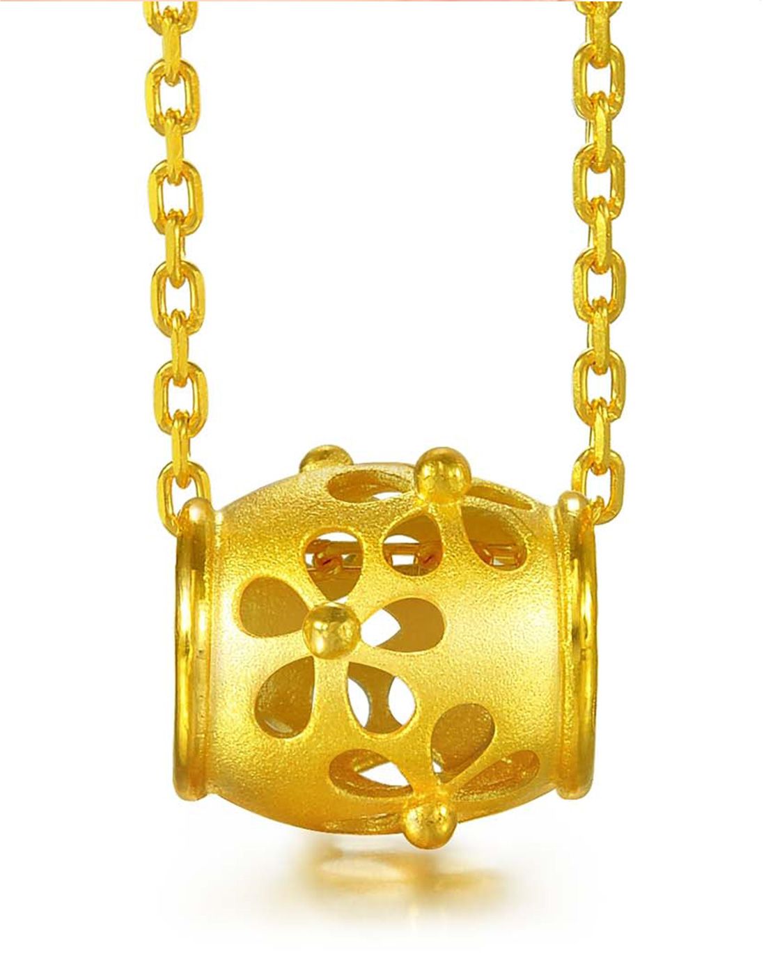 足金幸运珠蜜糖罐吊坠2.74克(不含项链)