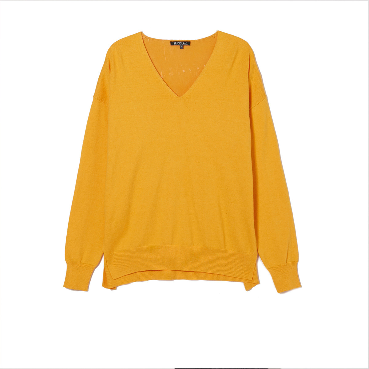 lap 2018秋季新品圆领紧口袖基础款女式打底针织衫