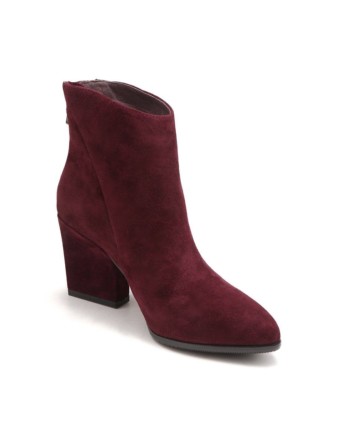 2016秋冬女士羊反绒面革低靴红色