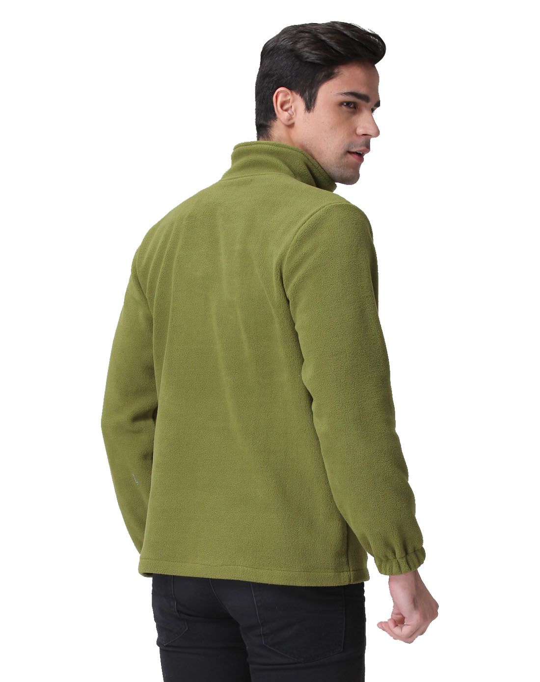 保暖舒适 男款枯草绿抓绒衣 透气抗静电