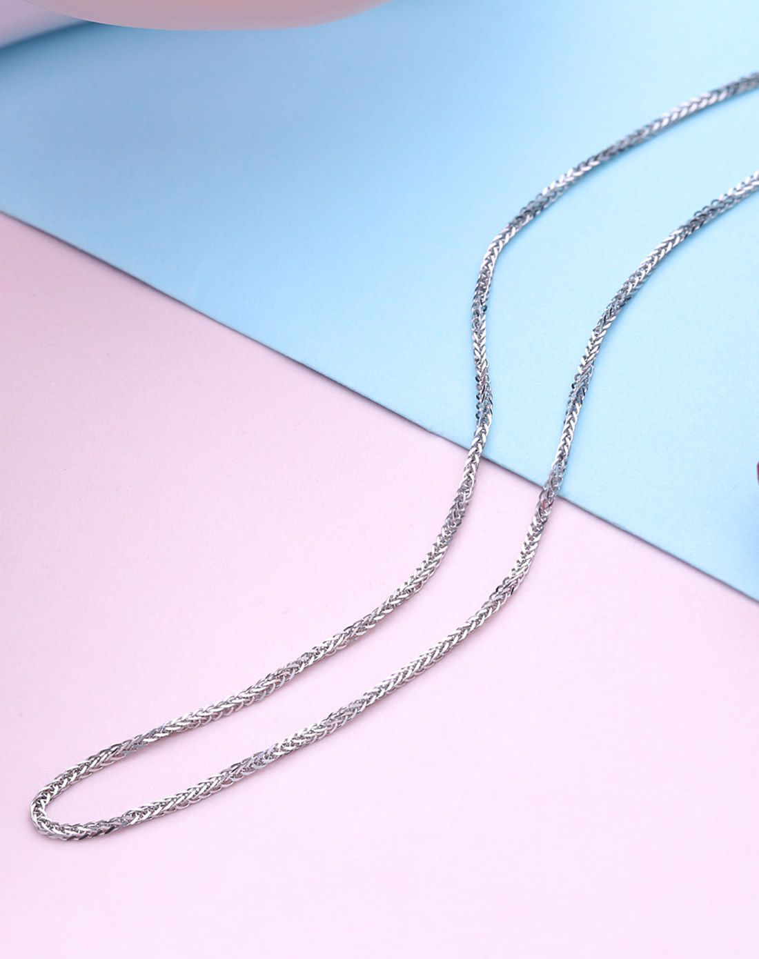 黛慕妮 18k金白金项链肖邦链