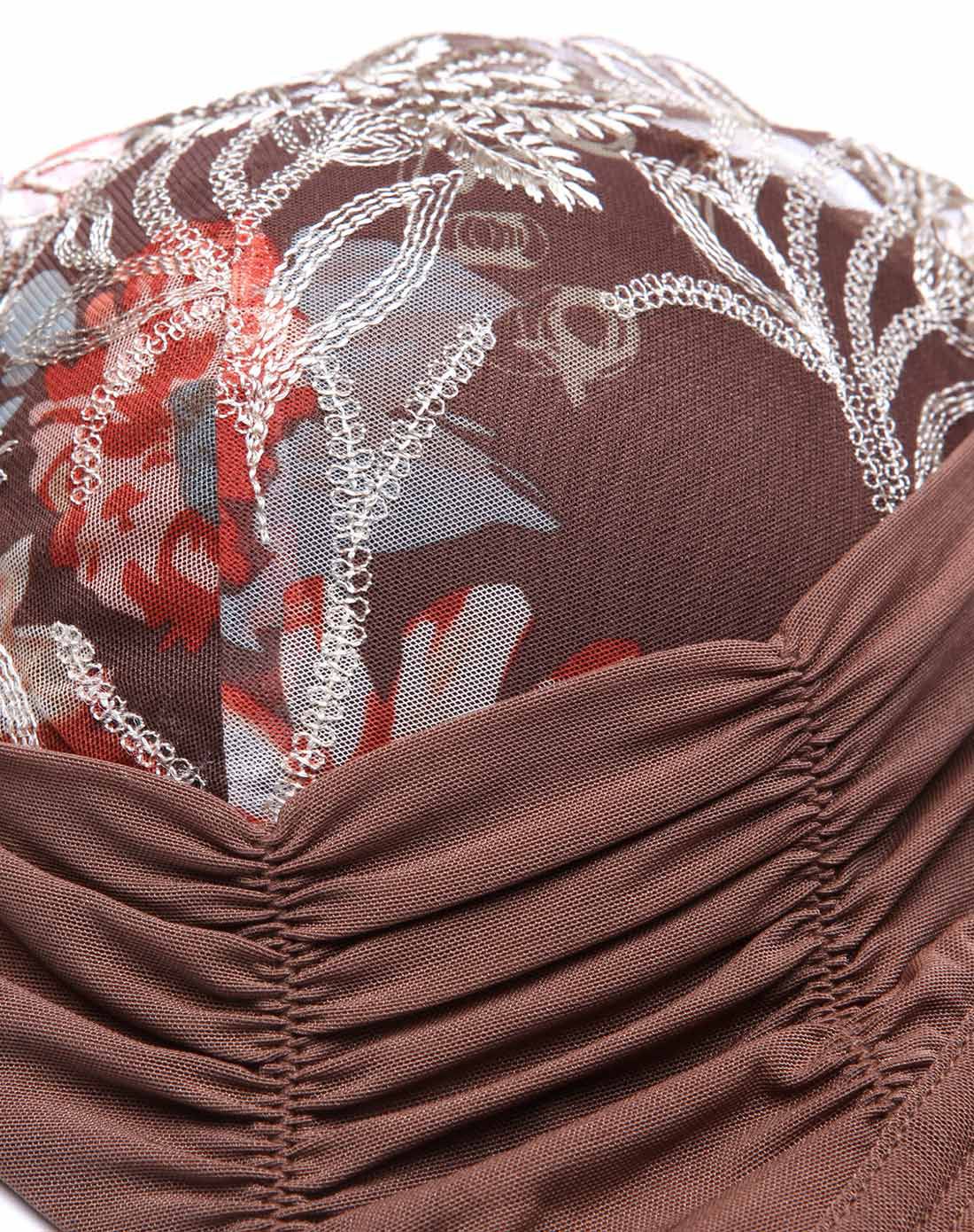 霞黛芳内衣移动端专场咖啡色优雅时尚中厚b杯文胸8665br6_唯品会