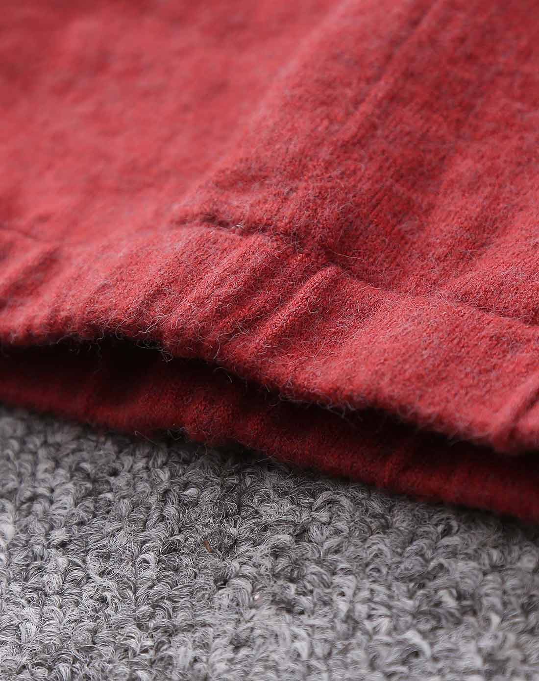 女童玫红加厚毛裤